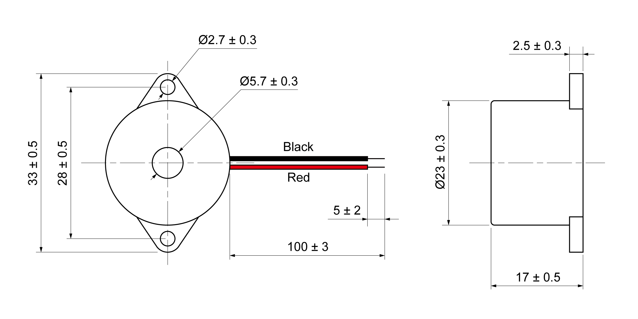 PB2317E-37S12W Mechanical Drawing